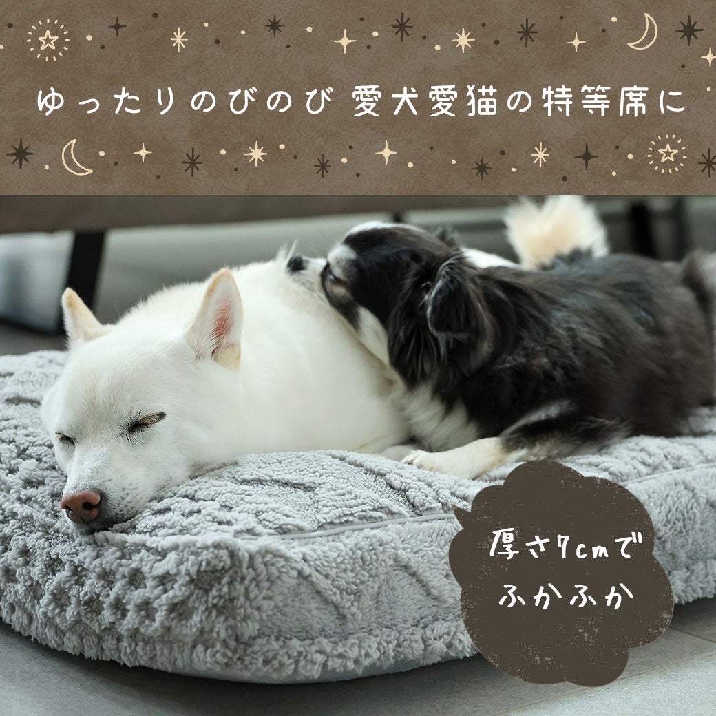 厚さ7cmのふかふか感で愛犬の特等席に