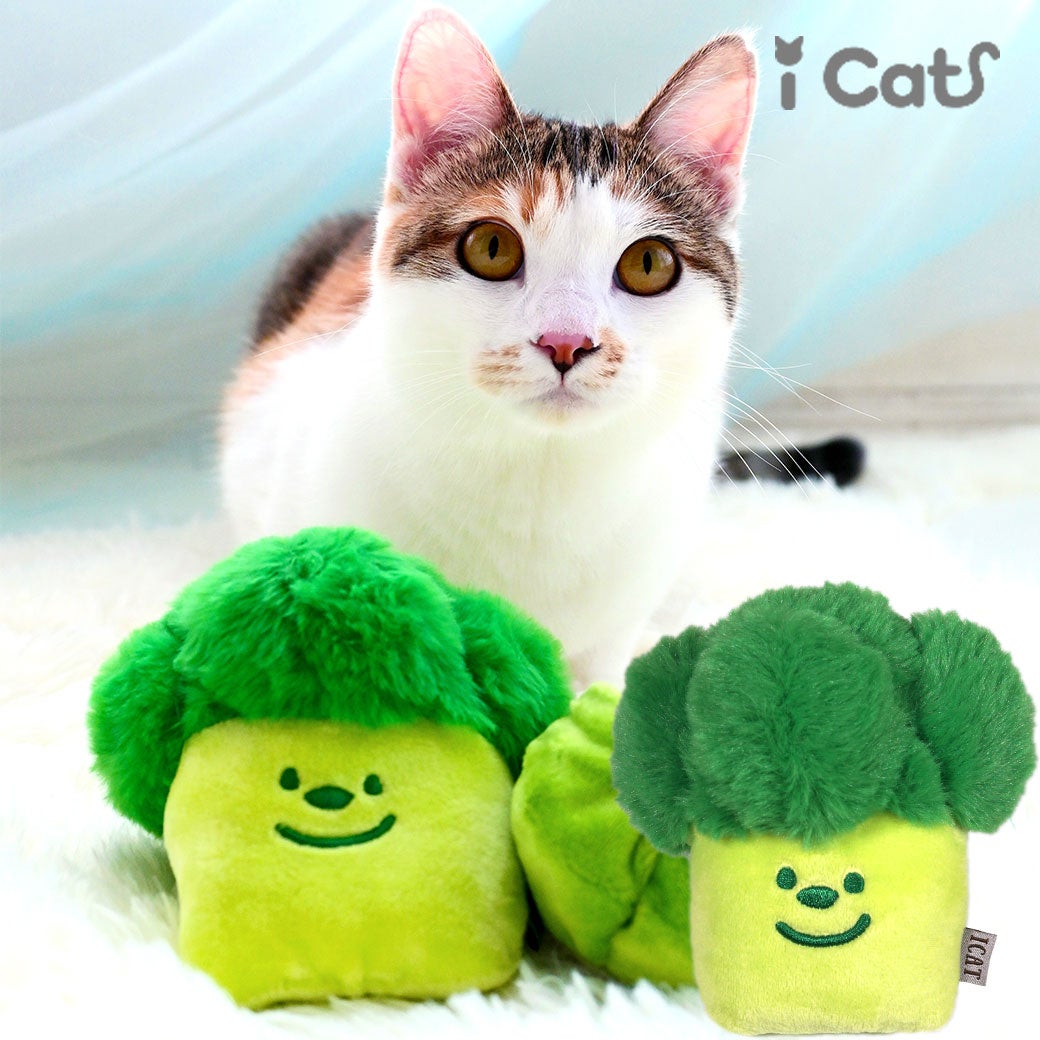 iCatブロッコリーキャットニップとカシャカシャ入りアイキャット