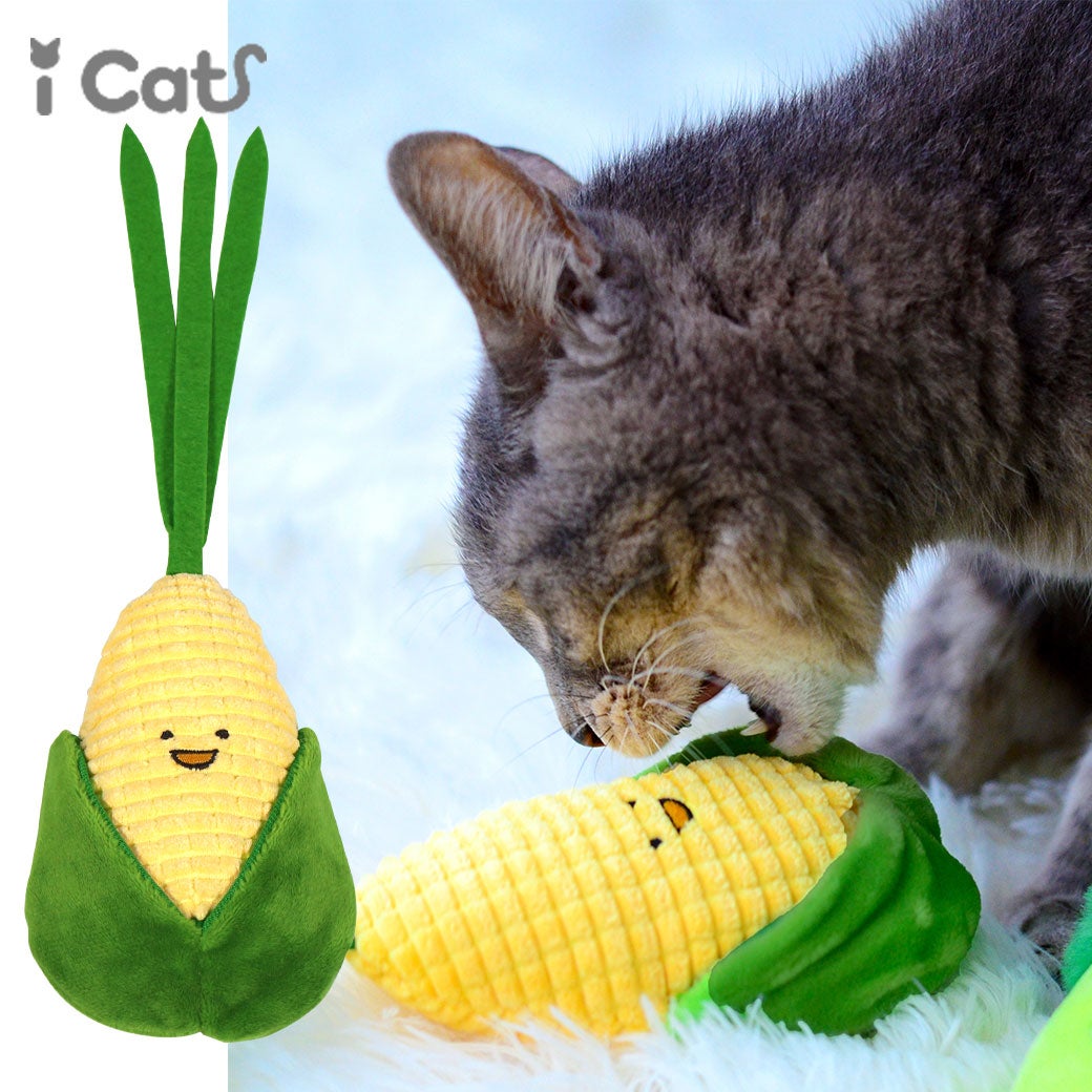 iCatトウモロコシキャットニップとカシャカシャ入りアイキャット