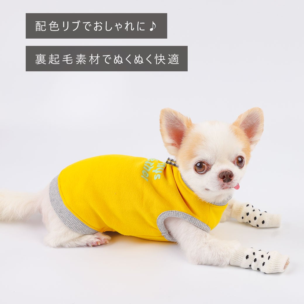 iDog裏起毛配色リブタンクアイドッグ